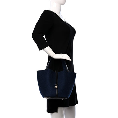 Hermes Feutre Swift Picotin Lock 22 MM Bleu Nuit Black 2 of 10
