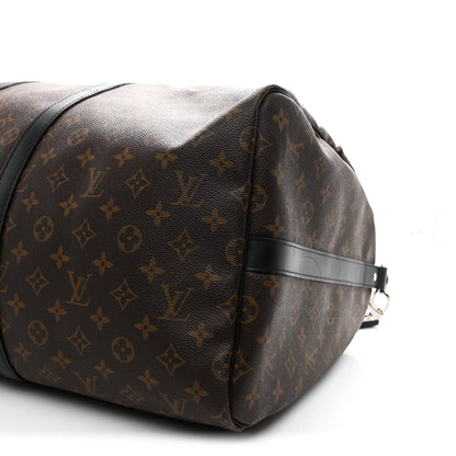 Louis Vuitton Monogram Macassar Keepall Bandouliere 55 9 of 9