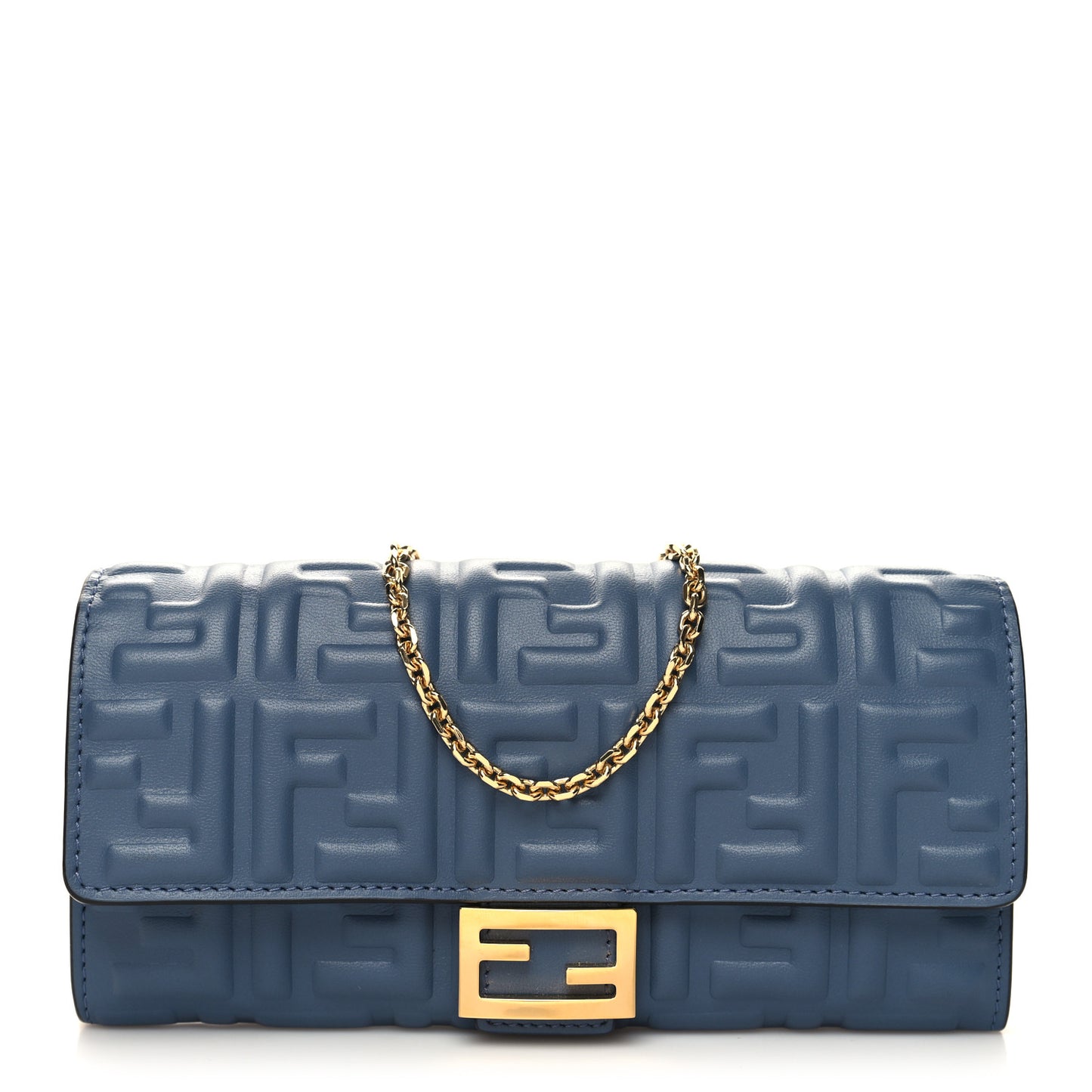 Nappa Matisse FF Embossed Continental Wallet On Chain Mirto