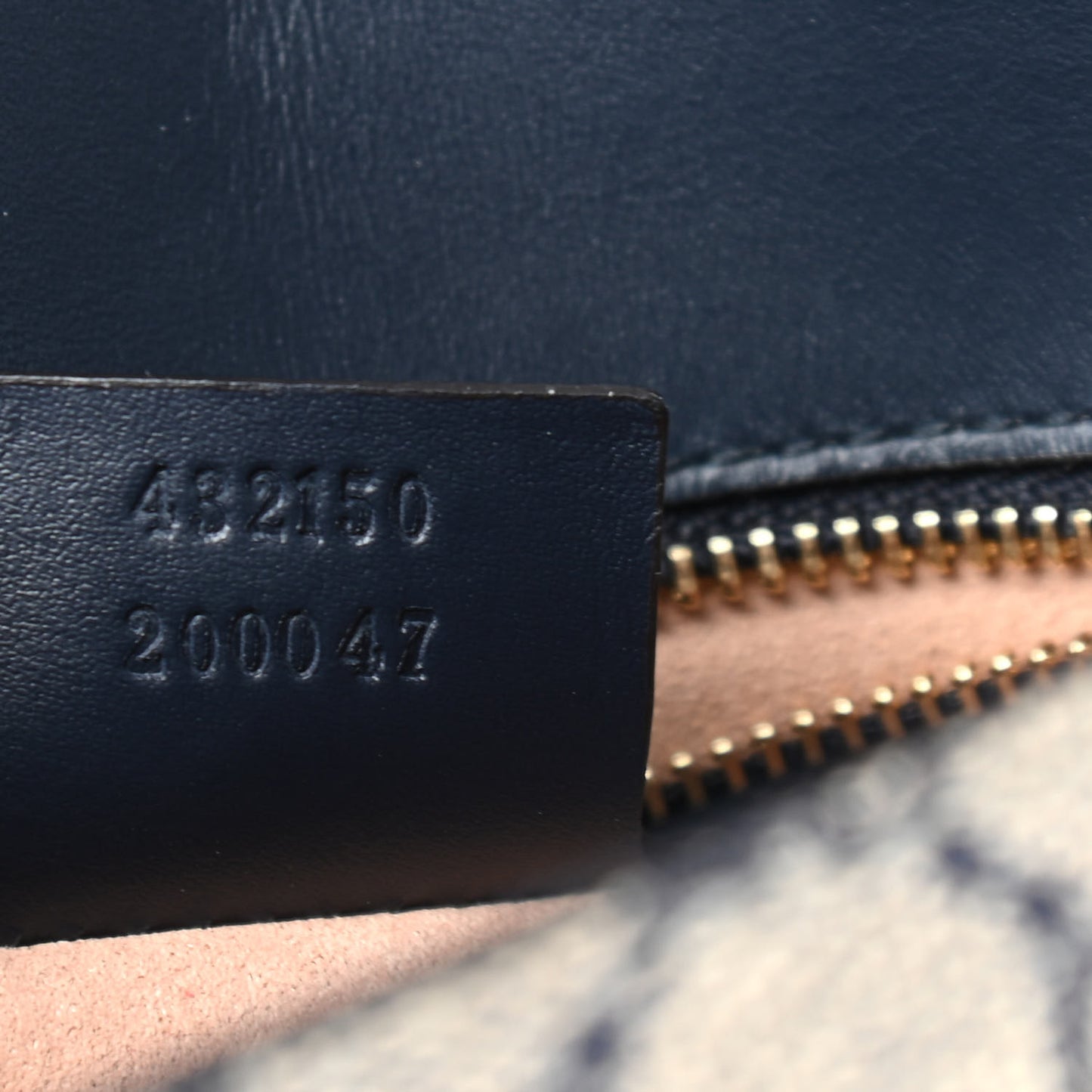 GG Supreme Monogram Small Messenger Shoulder Bag Beige Blue Navy