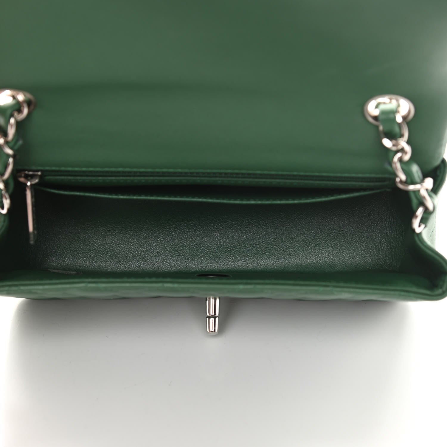 Chanel Lambskin Quilted Mini Rectangular Flap Green 5 of 13