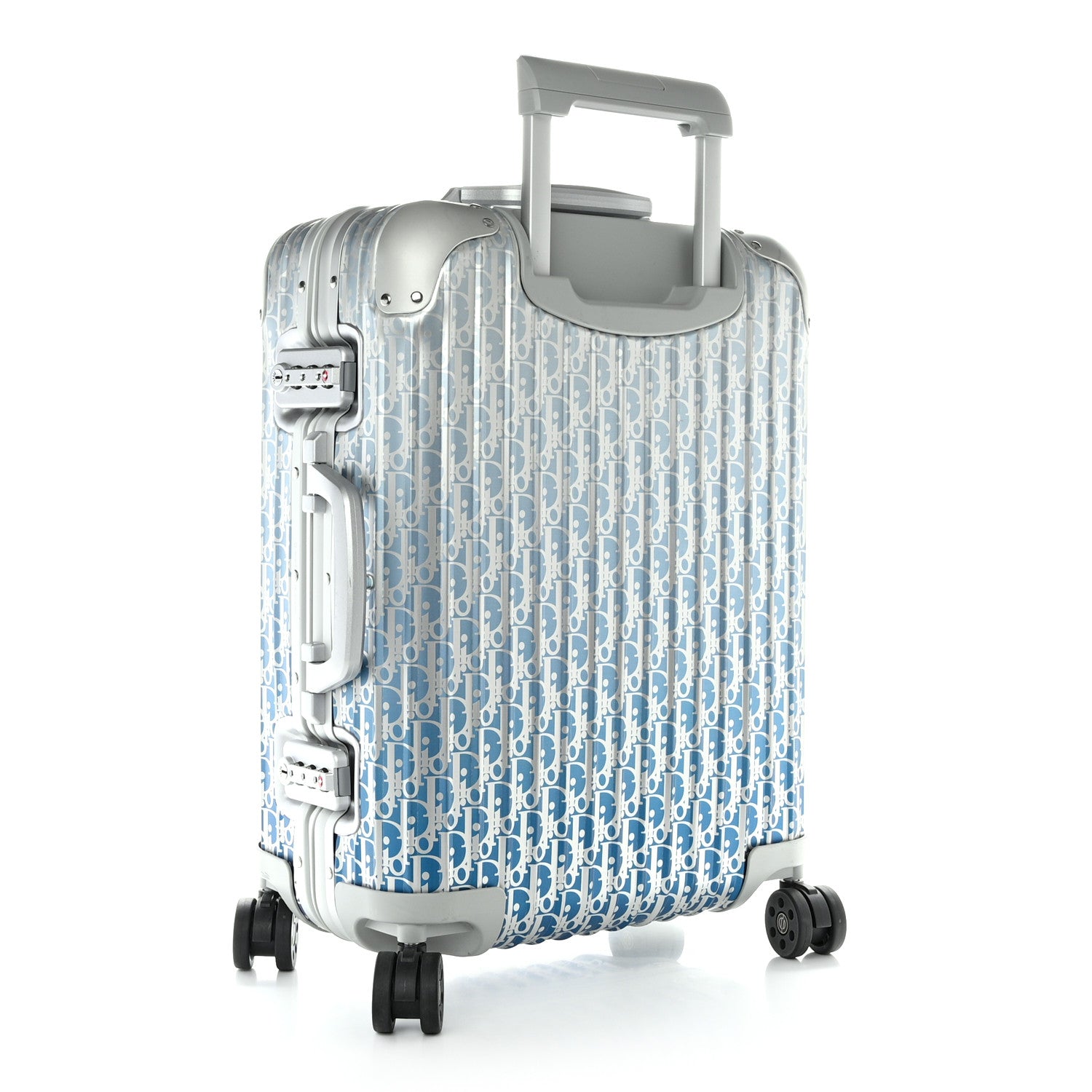 Christian Dior X RIMOWA Aluminum Gradient Cabin Luggage Blue Multi 2 of 11