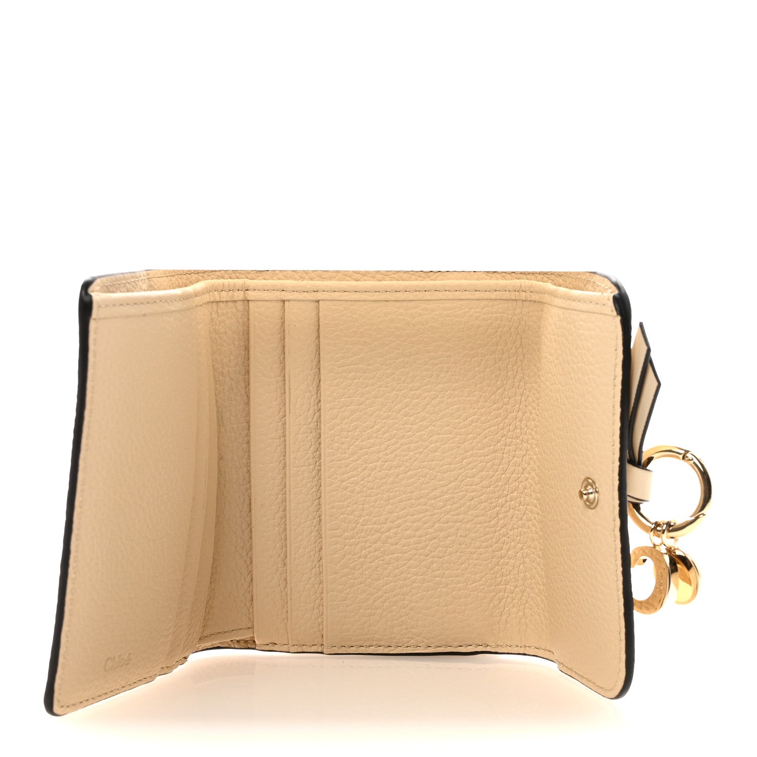 Chloe Grained Calfskin Alphabet Mini Trifold Wallet Sweet Beige 5 of 8