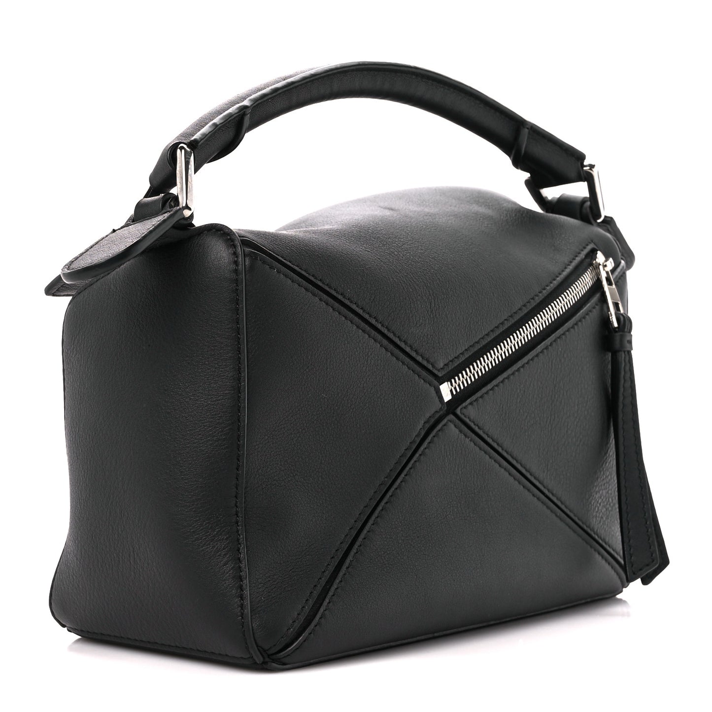 Calfskin Small Puzzle Bag Black