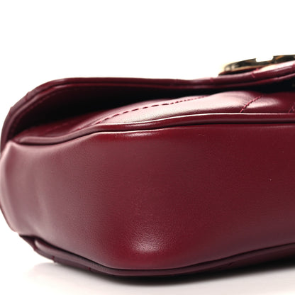 Gucci Calfskin Matelasse Super Mini GG Marmont Shoulder Bag Rosso Ancora 9 of 10