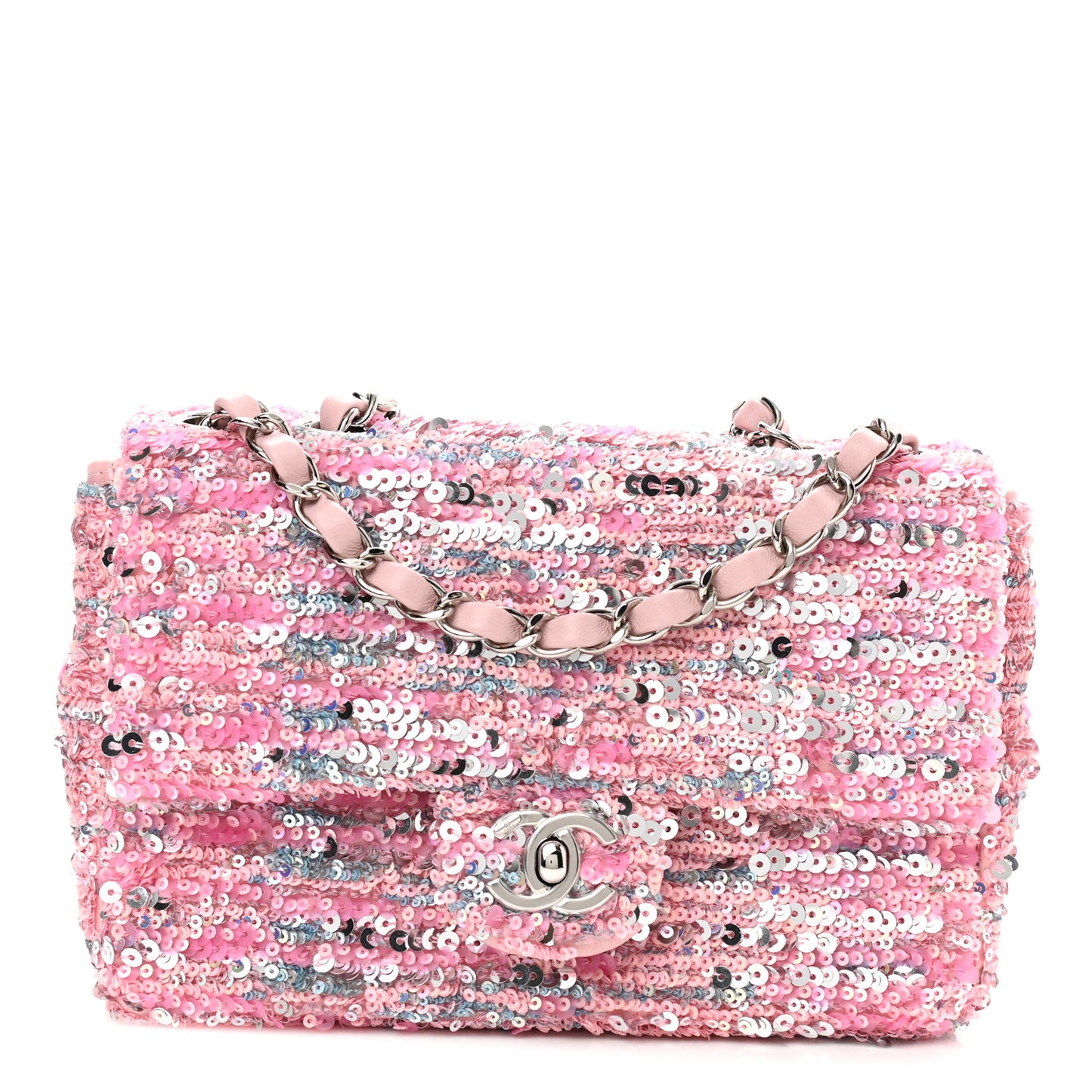 Sequin Mini Flap Pink Multicolor
