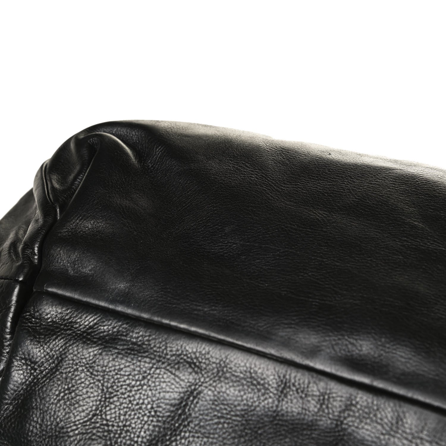 Prada Soft Calf Pleated Shoulder Bag Black 15 of 16