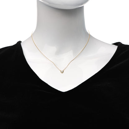 Tiffany 18K Yellow Gold Diamond .17ct Elsa Peretti Diamonds by the Yard Heart Pendant Necklace 2 of 8