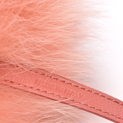 Fendi Fox Fur Y ABCharm Bag Charm Pink Black 4 of 5
