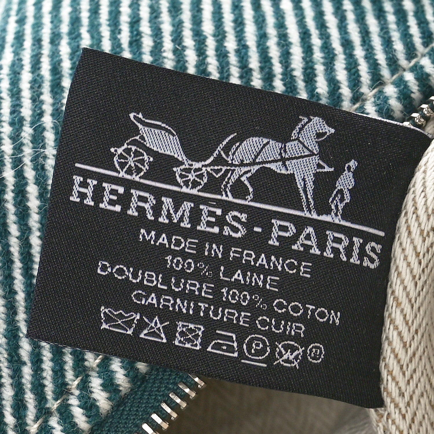 Hermes Wool Small Bride-A-Brac H Natte Pouch Vert Foret 6 of 9