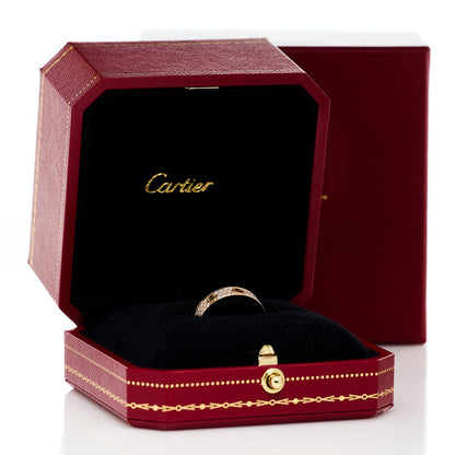 Cartier 18K Pink Gold Diamond Small LOVE Paved Ring 54 7 5 of 5