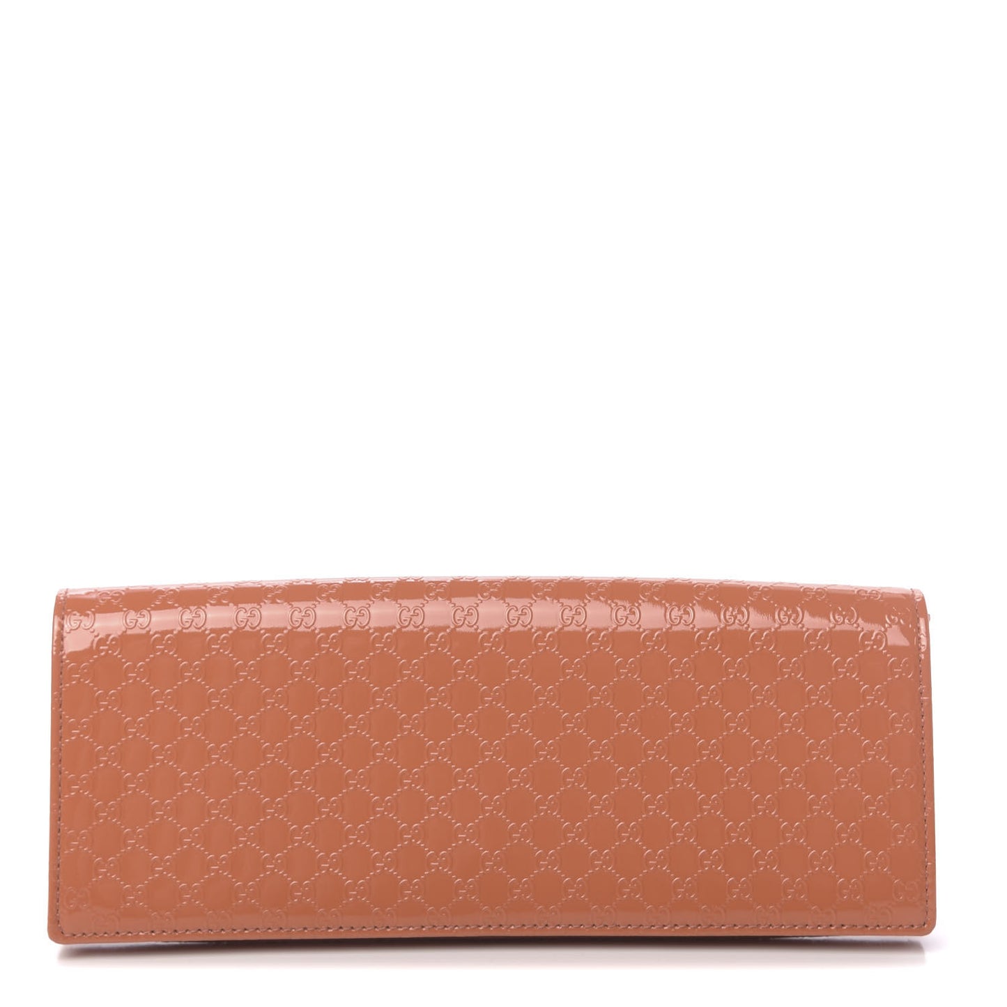 Patent Microguccissima Small Broadway Clutch Sun Orange
