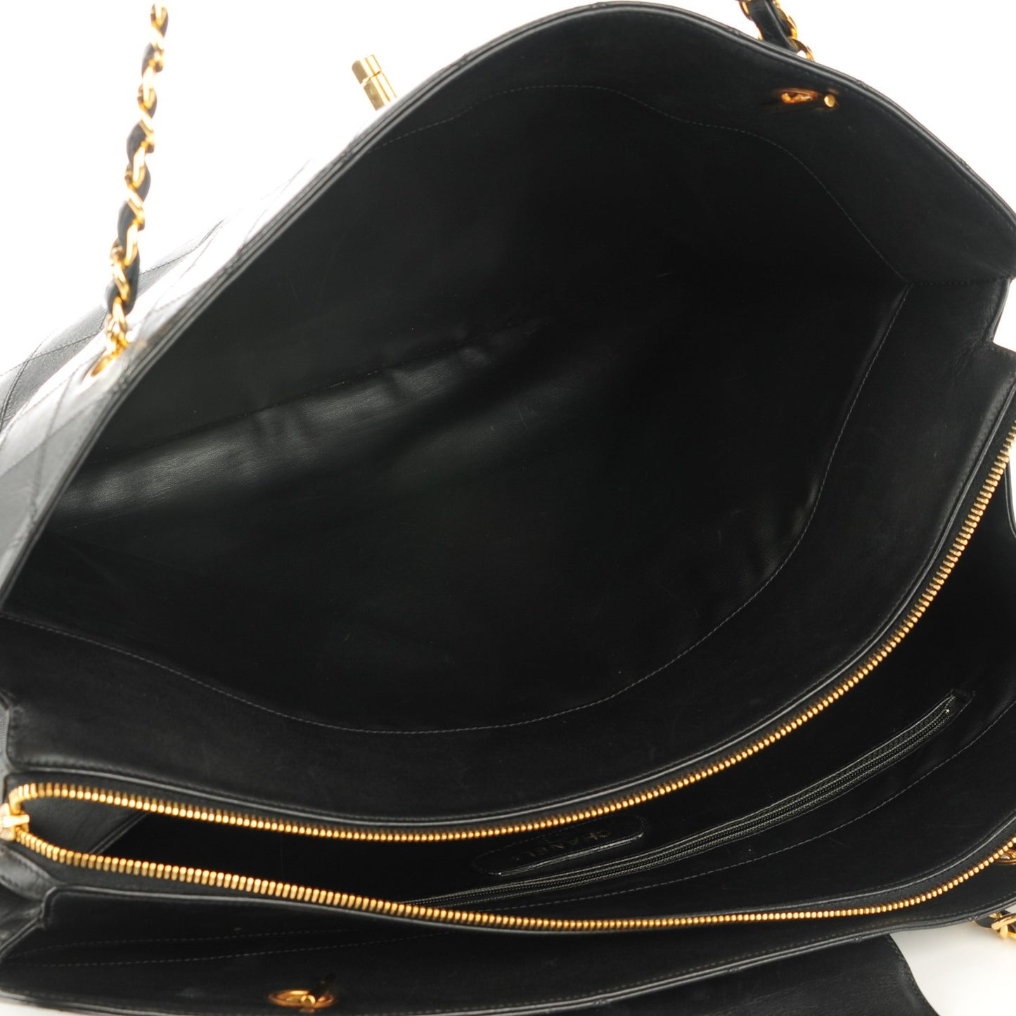 Calfskin Stitched XL Weekender Black