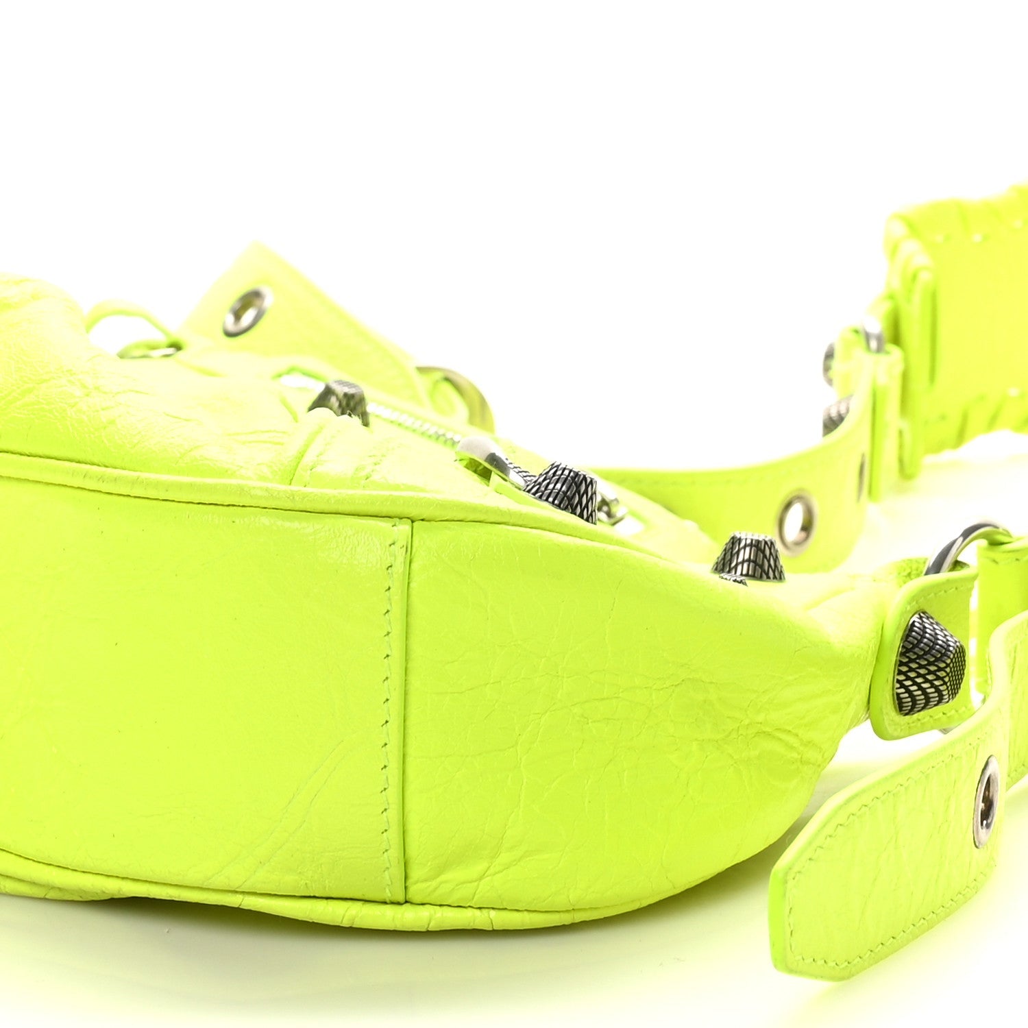 Balenciaga Agneau Arena Le Cagole Shoulder Bag XS Fluo Yellow 10 of 10