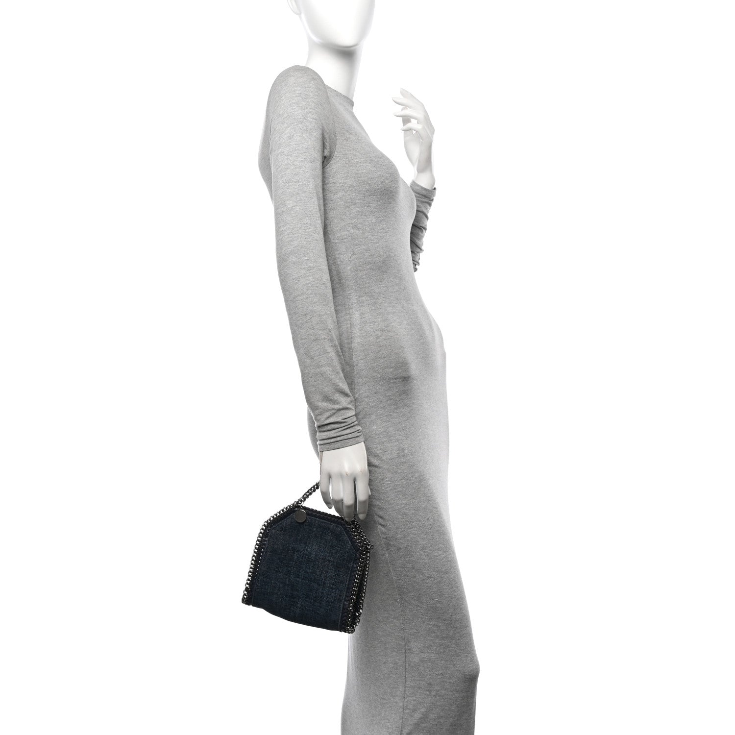 Stella McCartney Denim Tiny Falabella Tote Blue 2 of 10