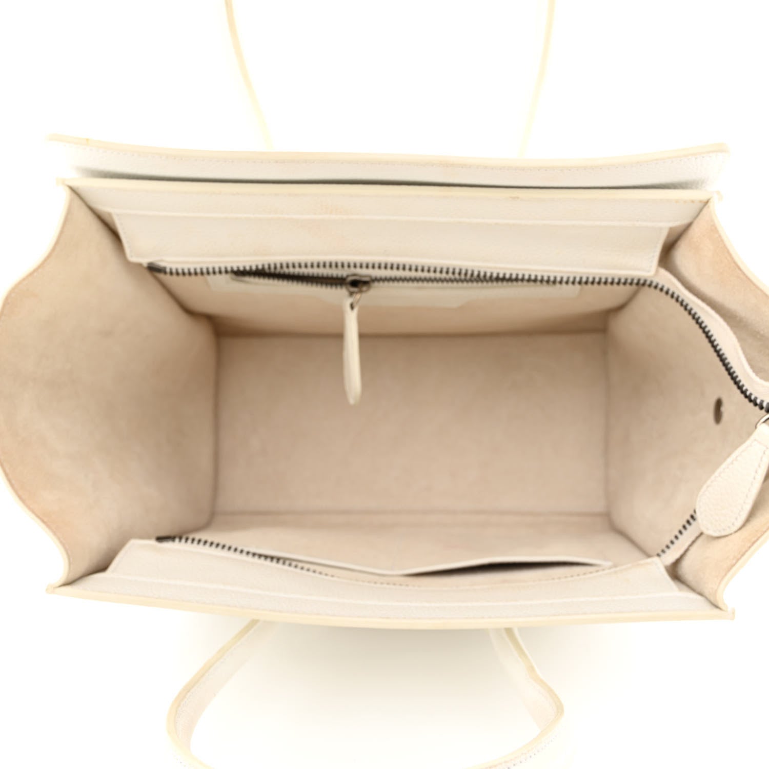 Celine Drummed Calfskin Micro Luggage White 5 of 14