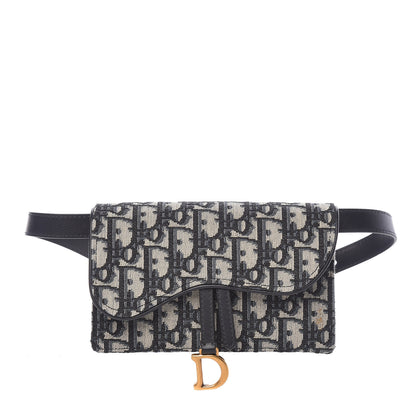 Christian Dior Oblique Saddle Belt Bag Blue 1 of 12