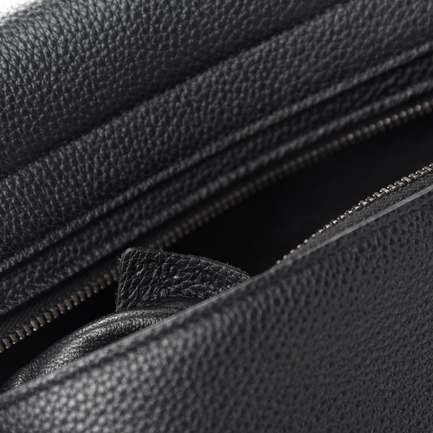 Celine Drummed Calfskin Suede Small Trapeze Black 10 of 11