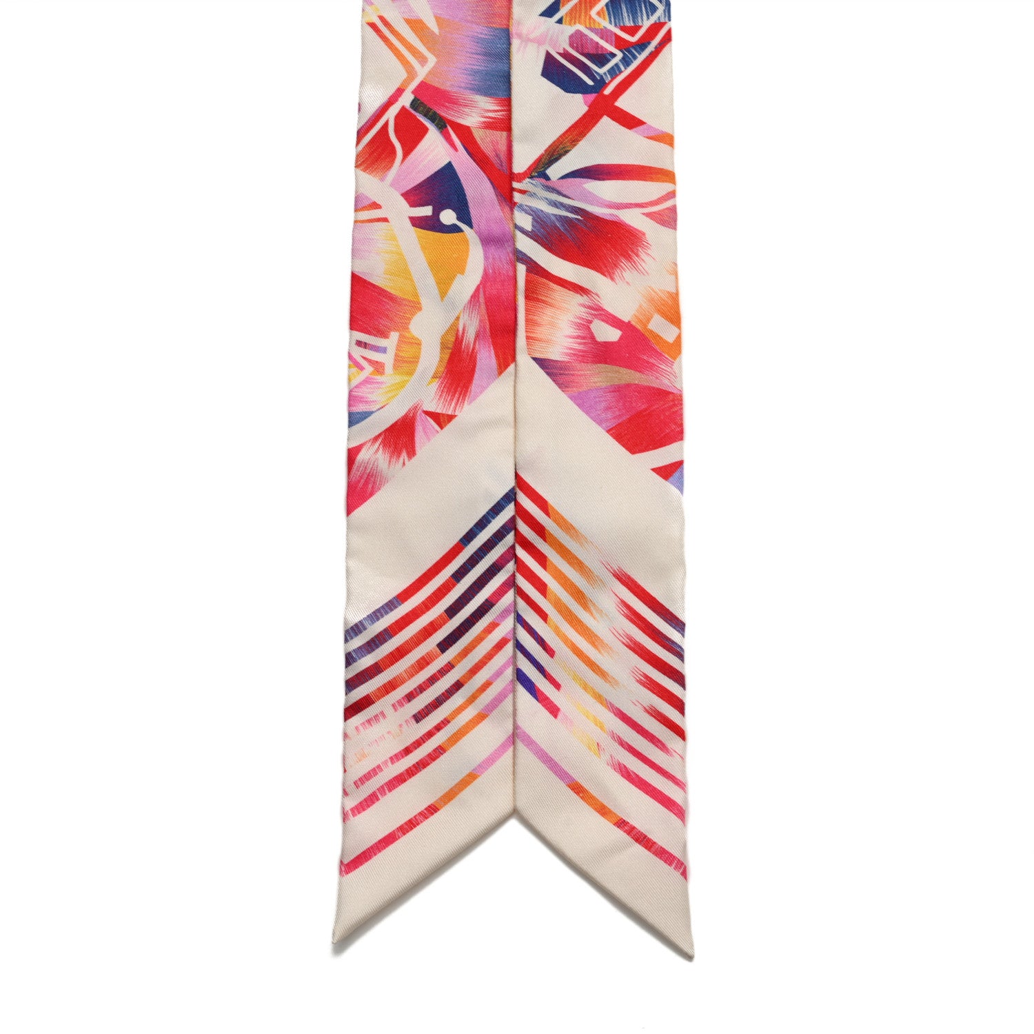 Hermes Silk Ex-Libris Marble Twilly Rose White Bleu 2 of 5