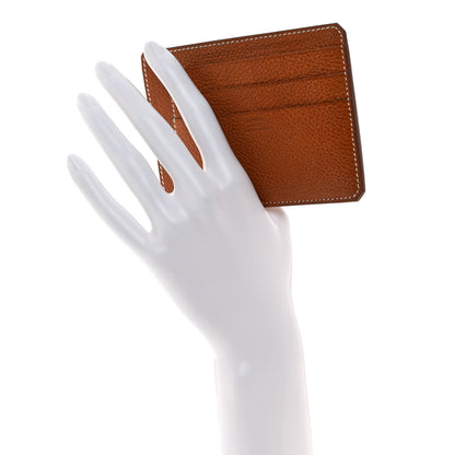 Hermes Barenia Faubourg City 3CC Card Holder Fauve 2 of 8