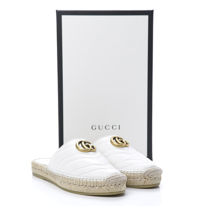 Gucci Nappa Matelasse GG Marmont Espadrille Slippers 36.5 Great White 8 of 8