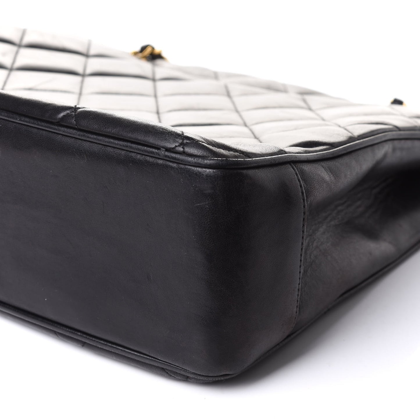 Lambskin Quilted Shoulder Bag Black
