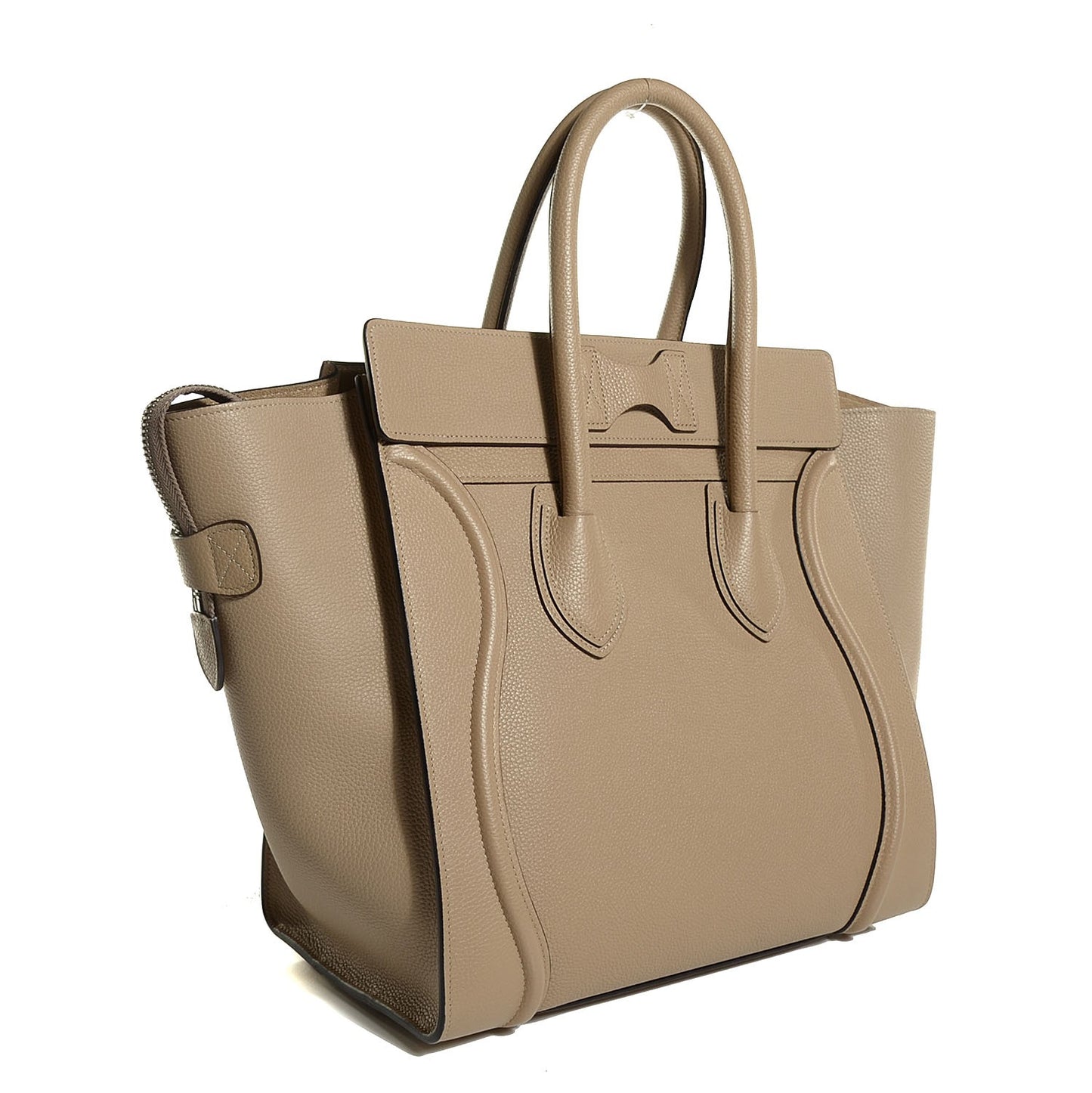 Drummed Calfskin Mini Luggage Dune