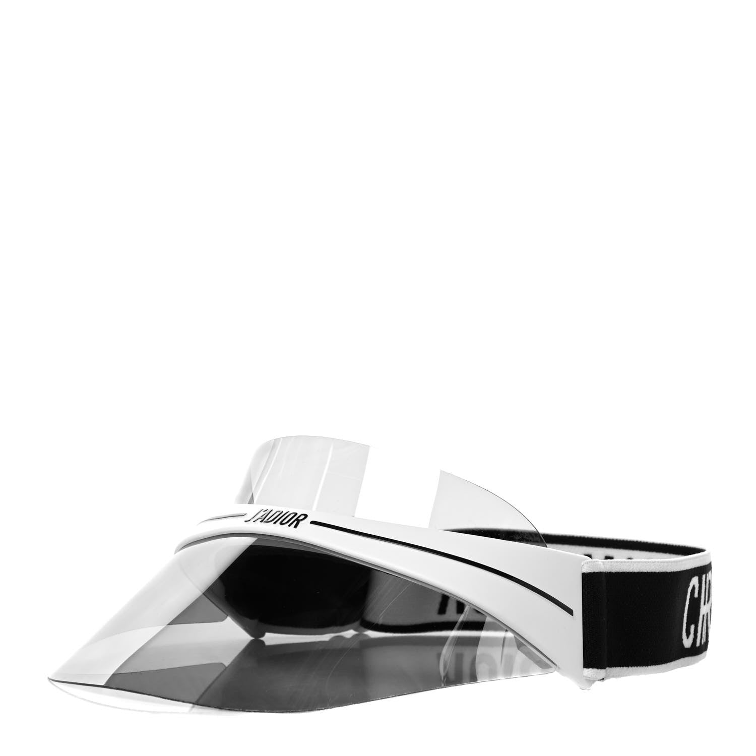 Christian Dior Mirrored DiorClub1 Sun Visor White Black 1 of 5