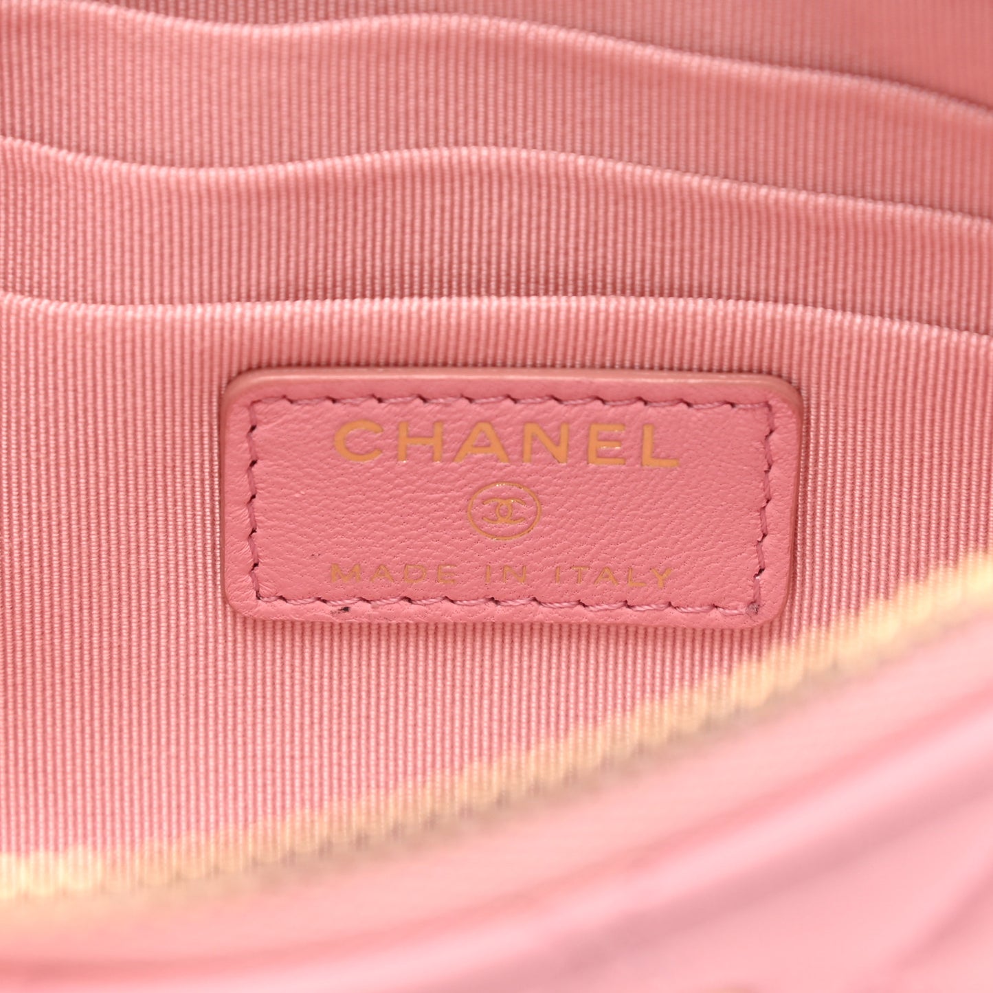 Lambskin Quilted Cosmetic Case Pink