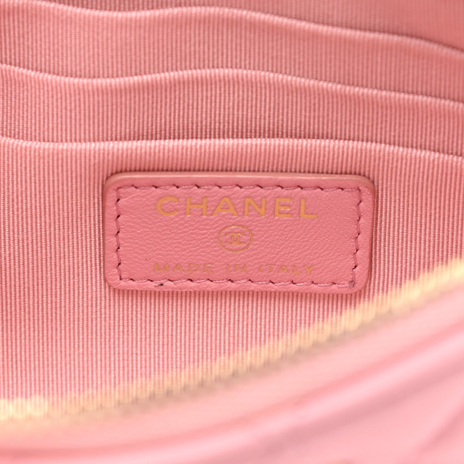 Chanel Lambskin Quilted Cosmetic Case Pink 6 of 8