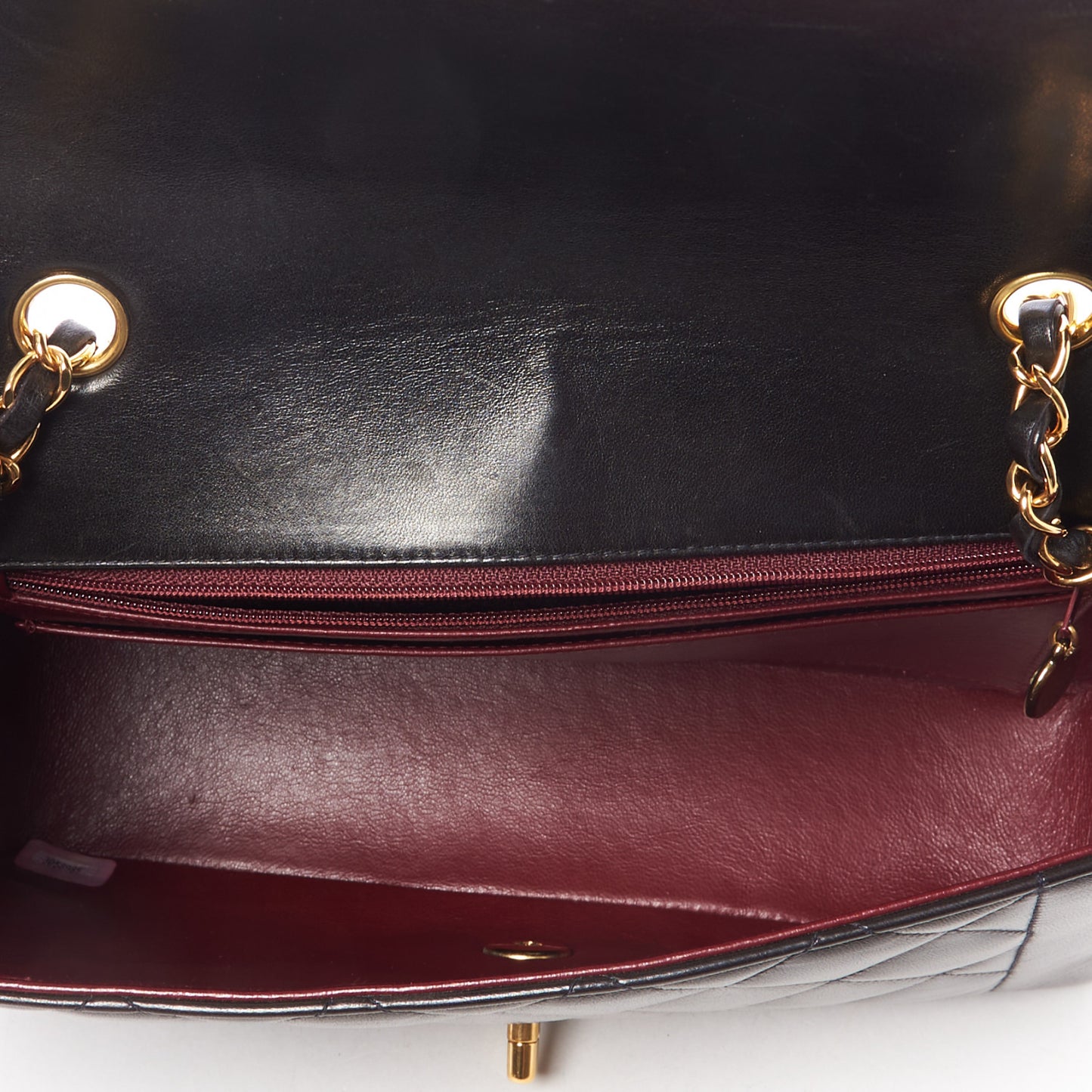 Lambskin Quilted Medium Single Flap Black