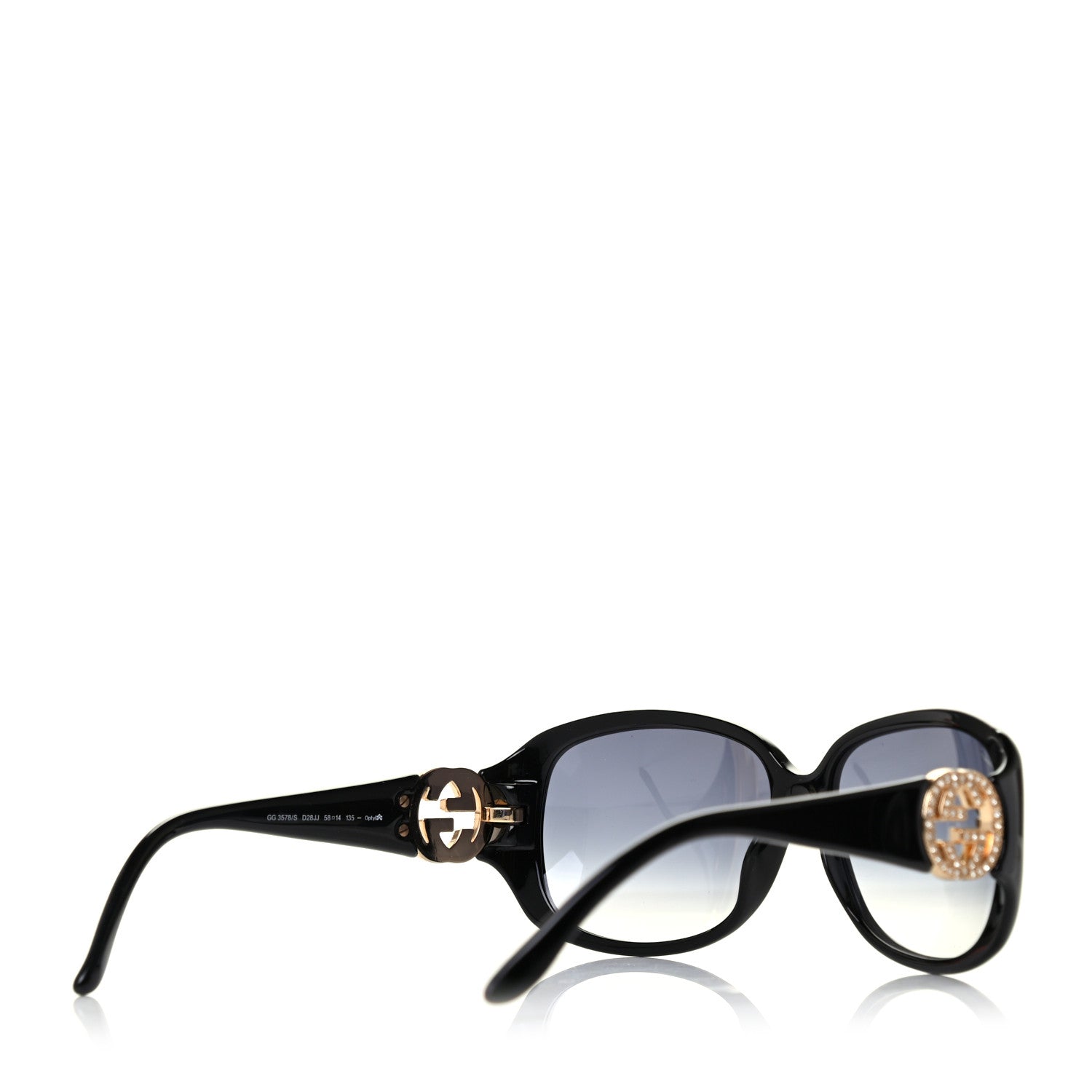 Gucci Acetate Crystal GG Sunglasses GG3578/S Black 4 of 4