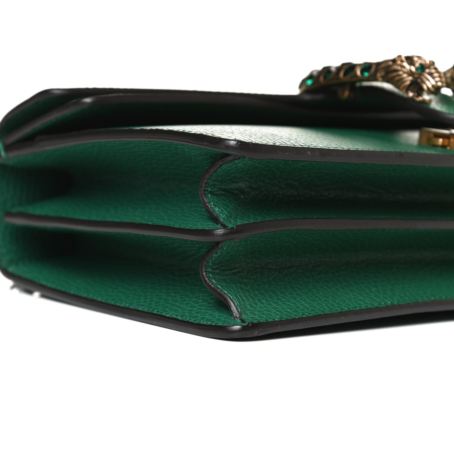 Gucci Pebbled Calfskin Small Dionysus Shoulder Bag Emerald 10 of 14