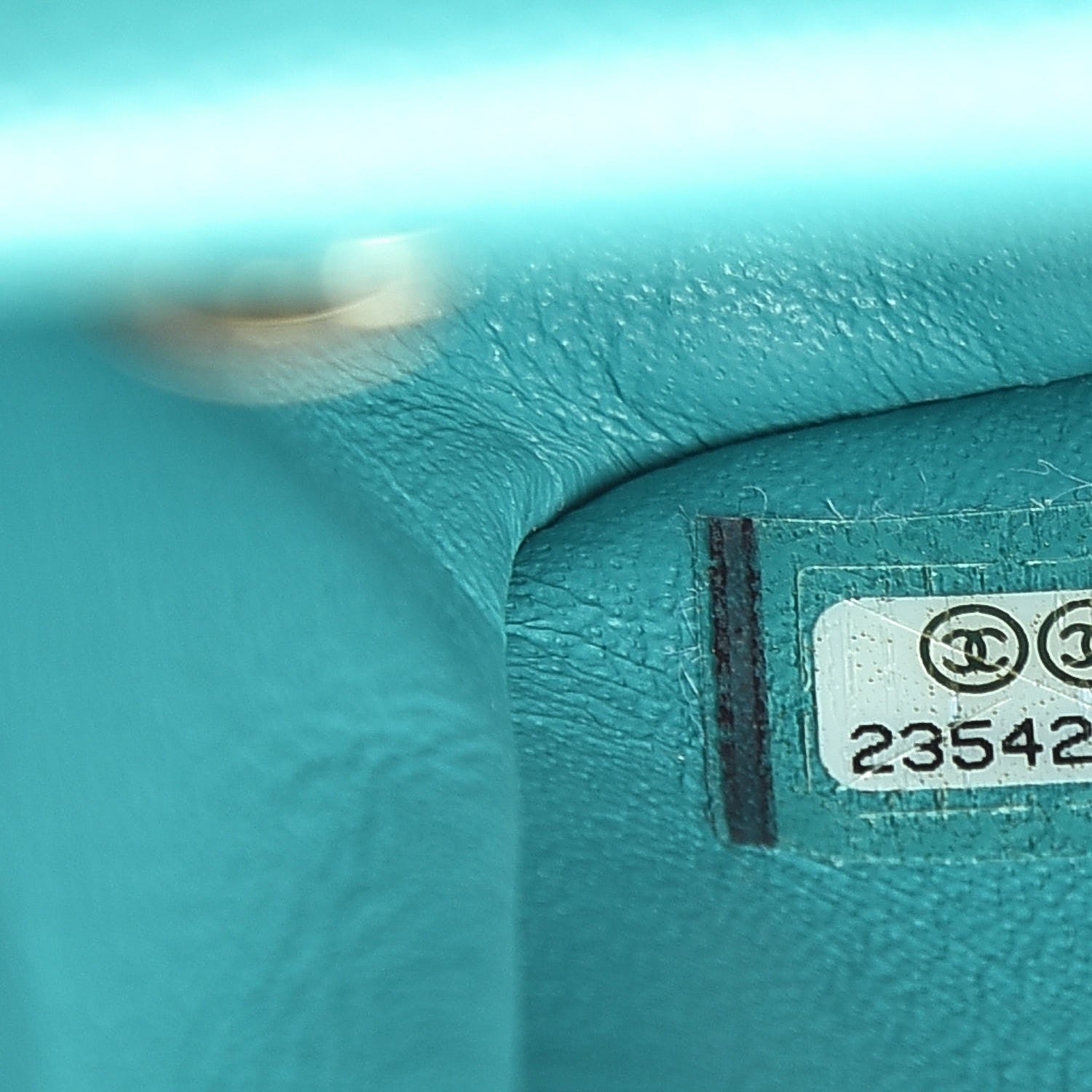 Chanel Caviar Quilted Mini Rectangular Flap Turquoise 7 of 8