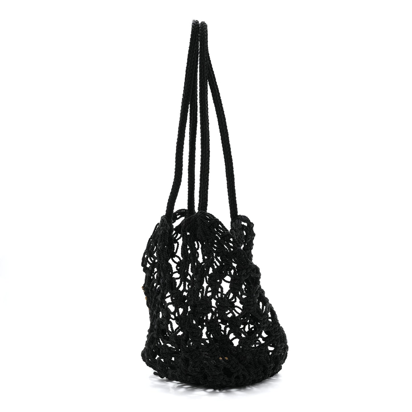 Crochet Small Shopping Bag Black