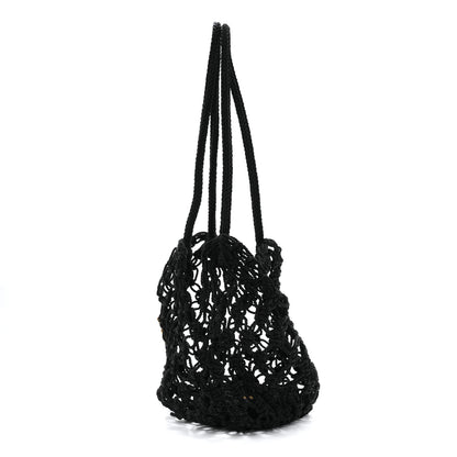 Saint Laurent Crochet Small Shopping Bag Black 3 of 11
