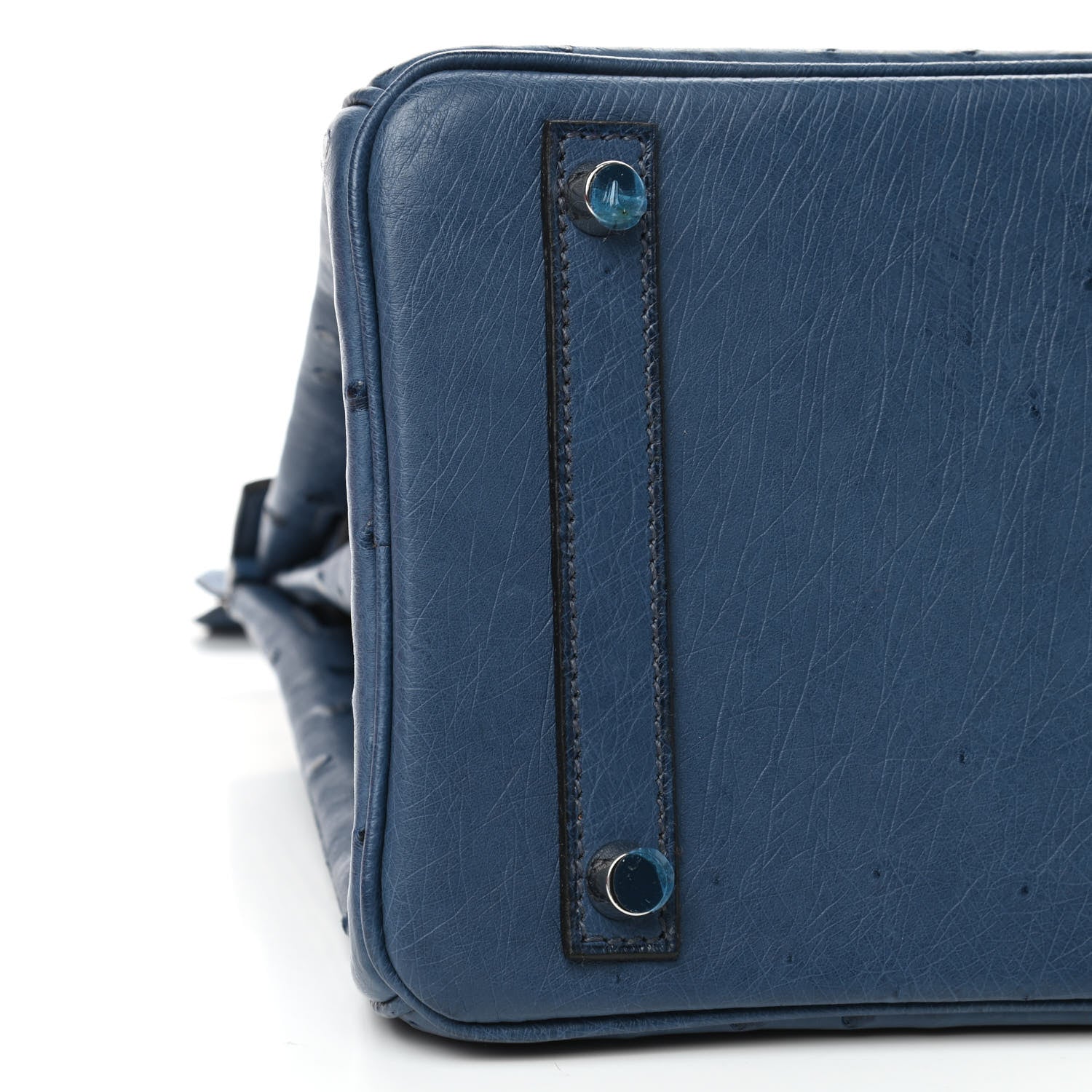 Hermes Ostrich Birkin 30 Bleu Roi 8 of 9