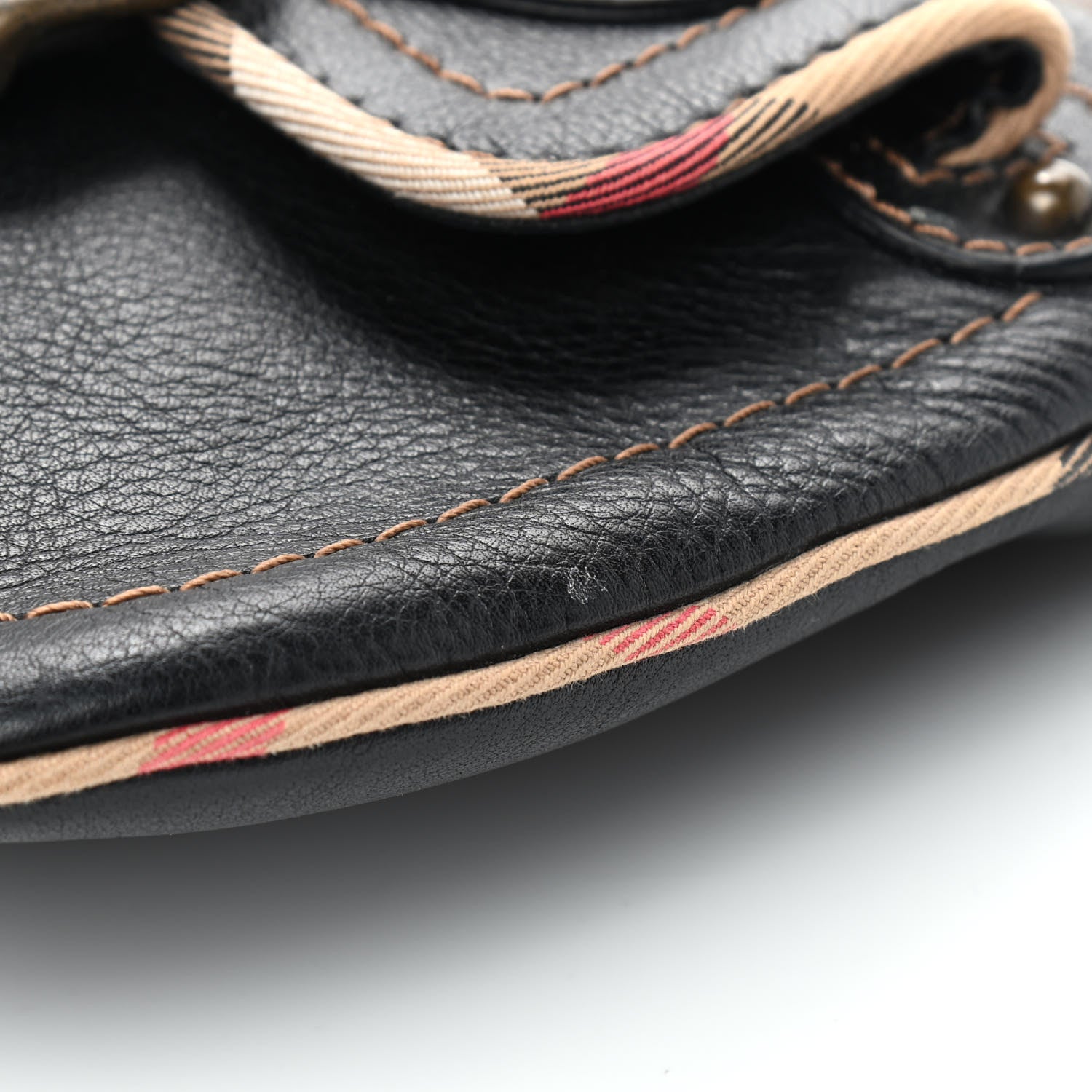 Burberry Calfskin Two Front Pocket Shoulder Bag Black 9 of 11