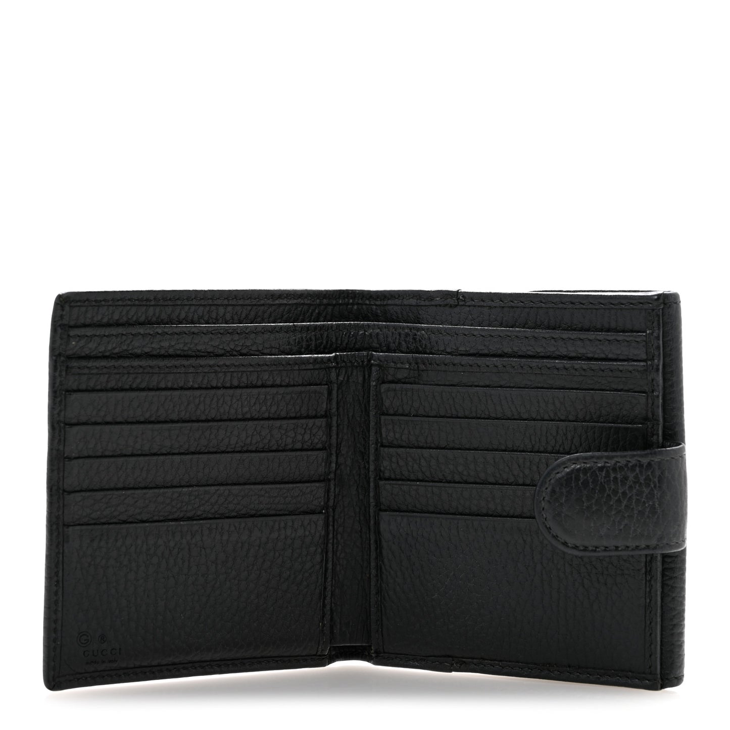 Dollar Calfskin Interlocking G French Wallet Black