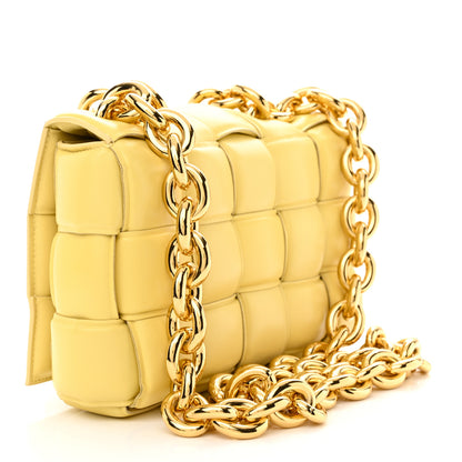 Bottega Veneta Lambskin Maxi Intreccio Padded Chain Cassette Crossbody Bag Corn 3 of 11