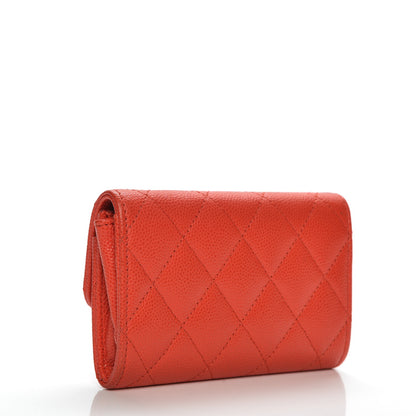 Chanel Caviar Quilted Flap Card Holder Red 3 of 7