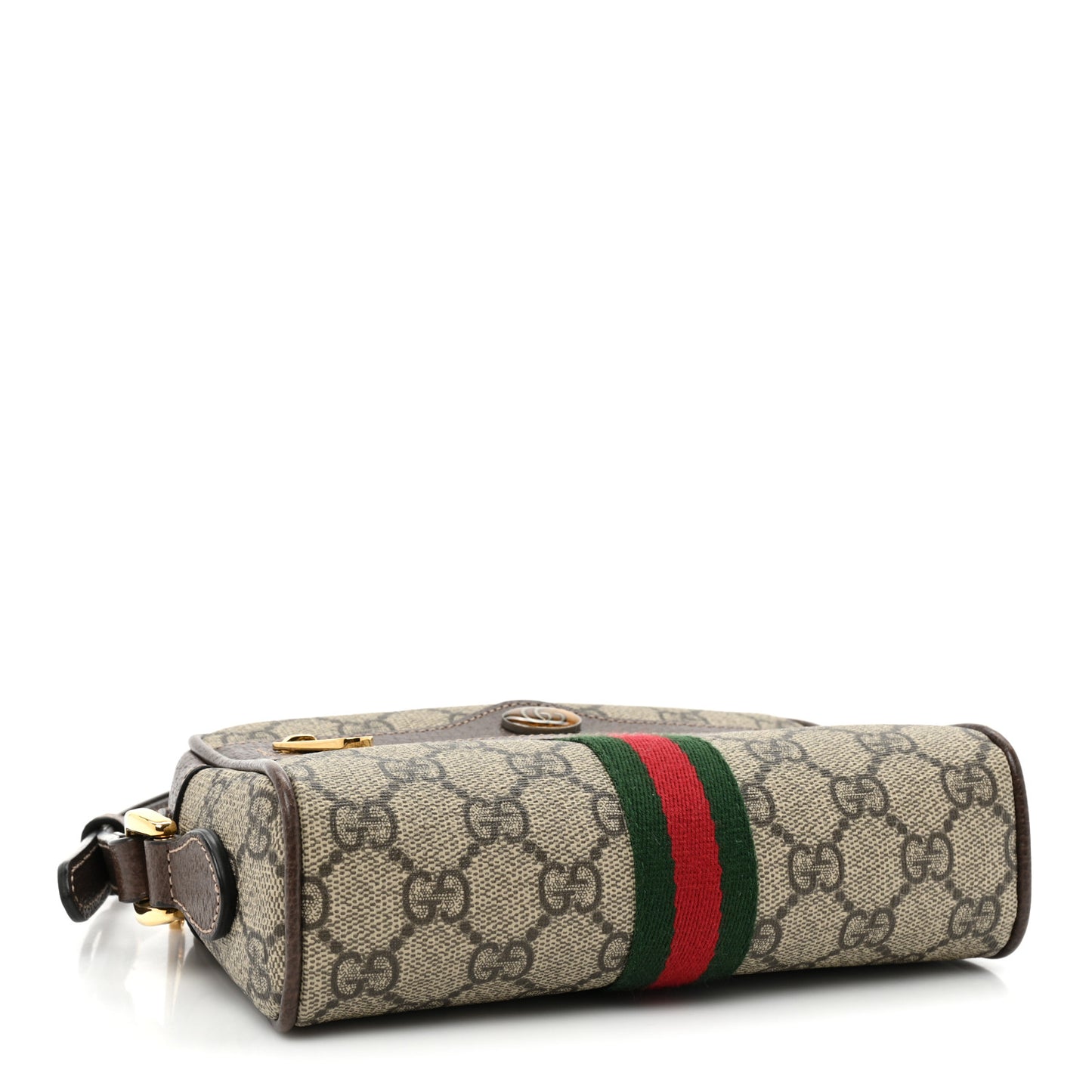 GG Supreme Monogram Web Mini Ophidia Shoulder Bag Brown