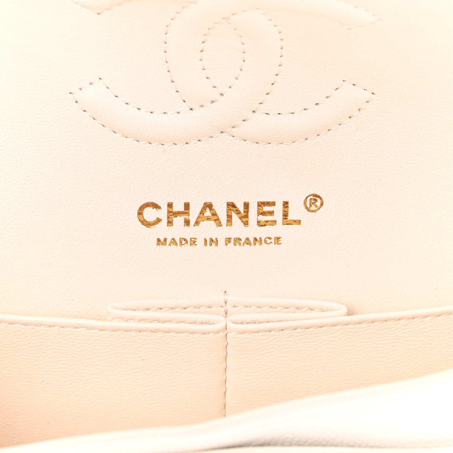 Caviar Quilted Small Double Flap White