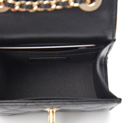 Chanel Lambskin Quilted Mini Trendy CC Chain Wallet Black 4 of 9
