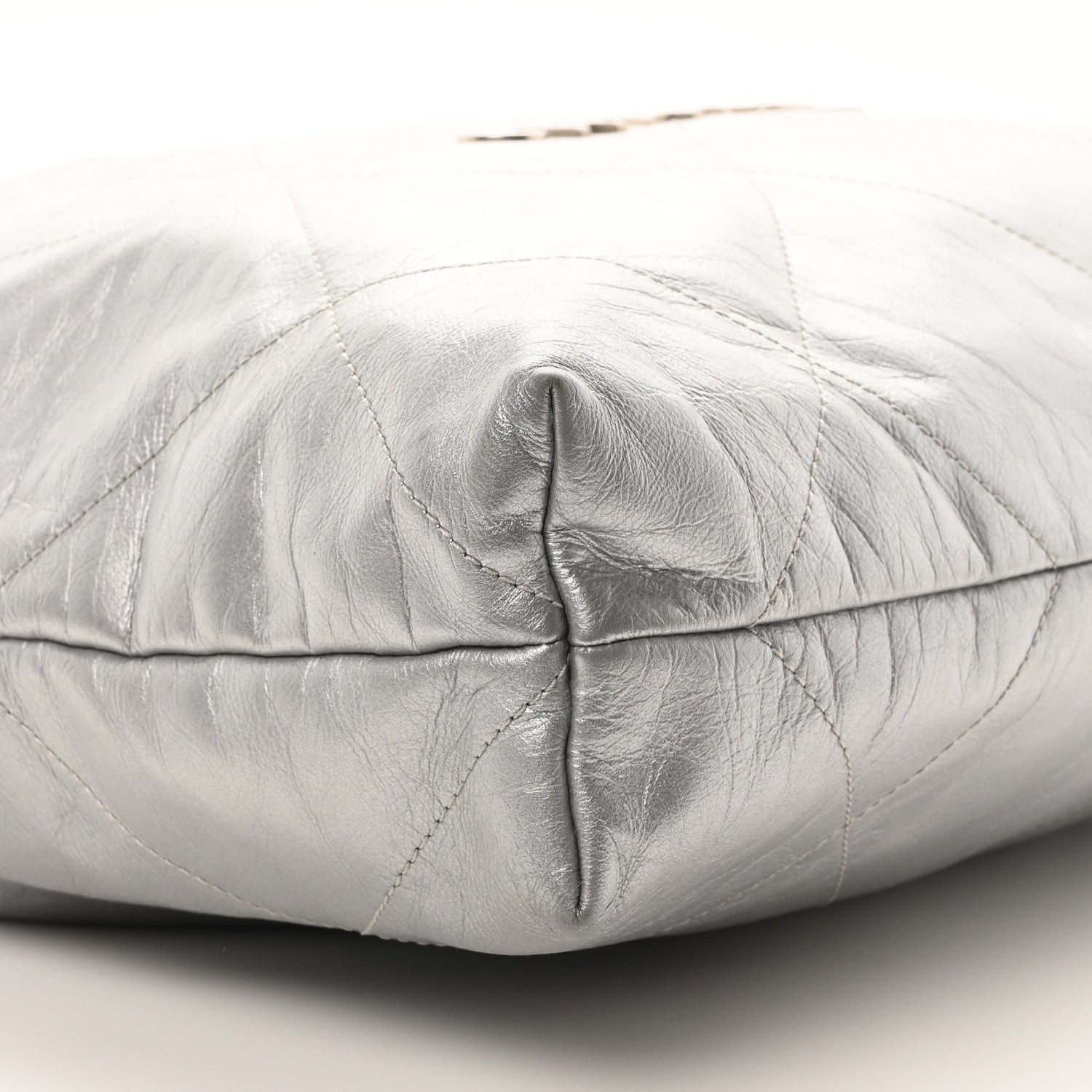 Chanel Metallic Calfskin Quilted Chanel 22 Silver 9 of 10