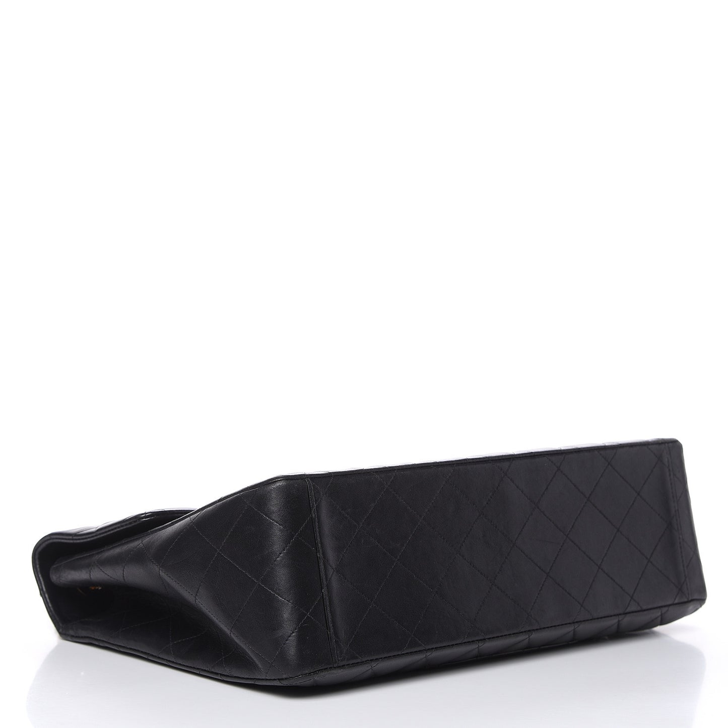 Lambskin Quilted XL Jumbo Single Flap Black
