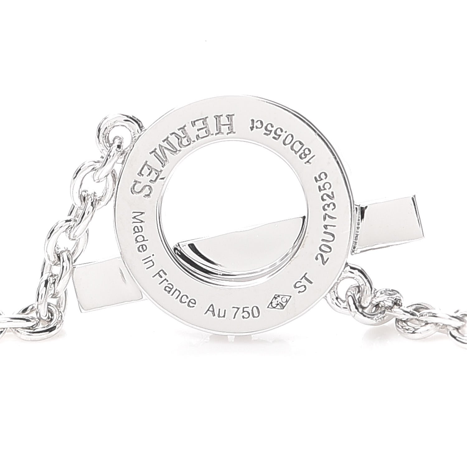 Hermes 18K White Gold Diamond Finesse Bracelet ST 4 of 5