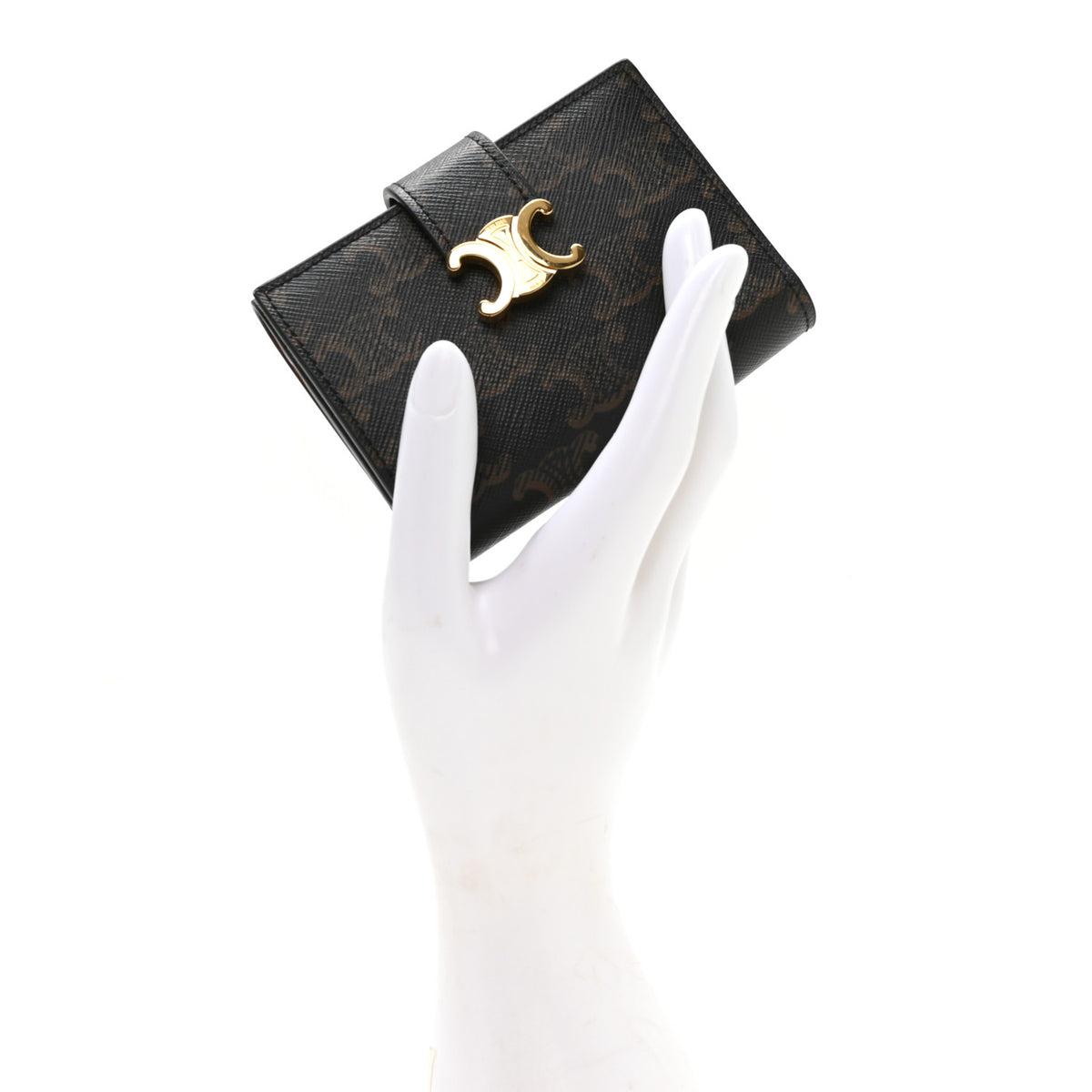 Triomphe Canvas Fine Strap Wallet Nino Tan