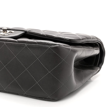 Chanel Lambskin Quilted Jumbo Double Flap Dark Grey 10 of 10
