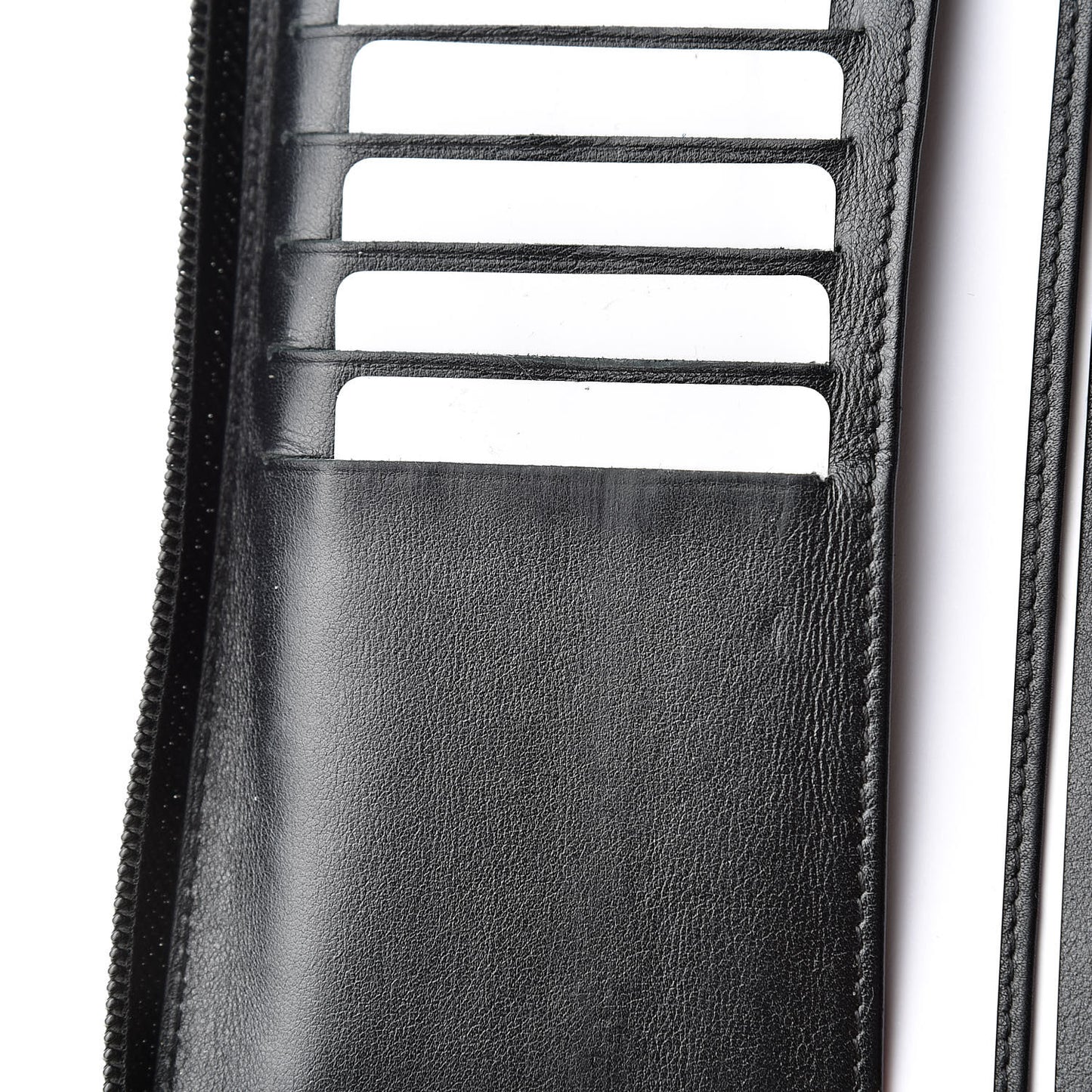 Caviar Large Timeless CC Zip Around Organizer Wallet Black